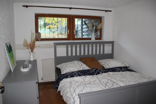 Postel nebo postele na pokoji v ubytování Haus Lina