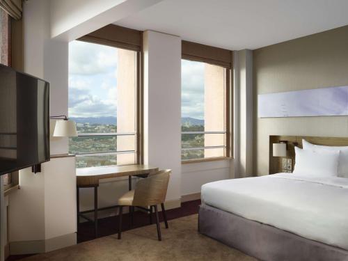 Katil atau katil-katil dalam bilik di Radisson Blu Hotel, Lyon
