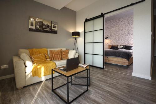 Posezení v ubytování Apartament przy Plantach