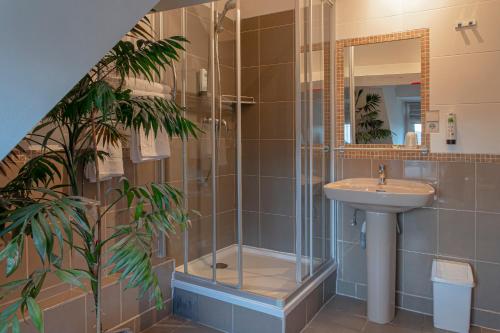 Koupelna v ubytování Hotel Piano 2 - Mont-St-Guibert - Louvain-la-Neuve