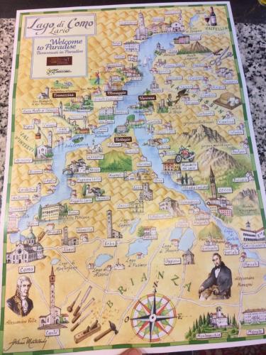 a map of the city of geneva at LOCANDA MIRABEAU in Bellagio