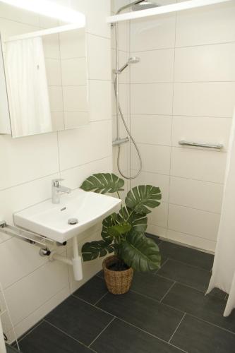 Phòng tắm tại Pension Breite