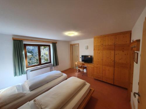 TV a/nebo společenská místnost v ubytování ALBERGO BAR RISTORANTE DOLOMIA