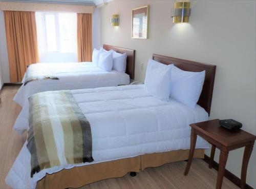Ένα ή περισσότερα κρεβάτια σε δωμάτιο στο Hotel El Conquistador