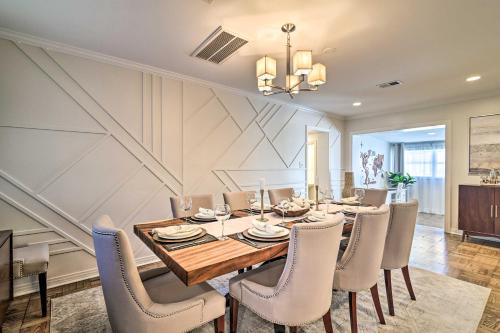 a dining room with a table and chairs at Mid-Century Modern Escape in Central Lakeland! in Lakeland