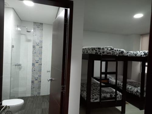 Koupelna v ubytování Hotel Prestigio JC