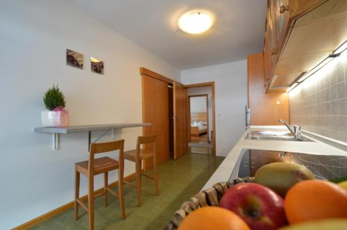 Kuchyň nebo kuchyňský kout v ubytování Residence Albierch