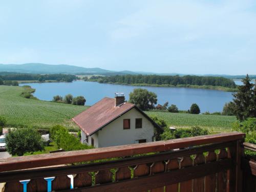 a view of a lake from a balcony at Holiday Home Jaroslav - DEH130 by Interhome in Dehtáře