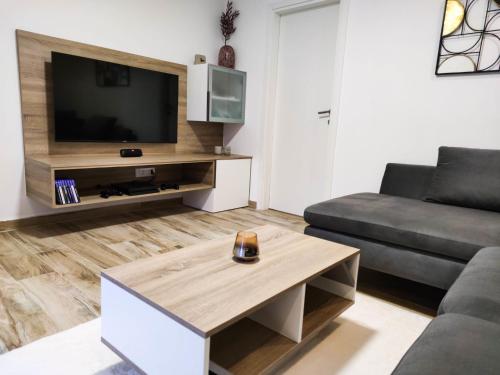 Televízia a/alebo spoločenská miestnosť v ubytovaní Holiday Home Milka by Interhome