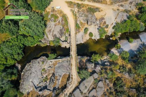 an aerial view of a road on top of a mountain at Casa el Mirador de Gredos Norte in Hoyocasero