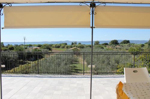 a view from the balcony of a house at Agriturismo Casale del Contadino in Bolsena