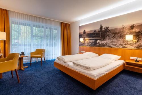 Voodi või voodid majutusasutuse Hotel-Gasthof Hüttensteinach toas