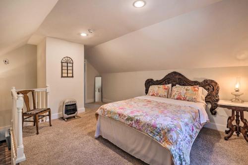 a bedroom with a large bed and a desk at Pet-Friendly Fries Home Less Than 6 Mi to New River! in Independence