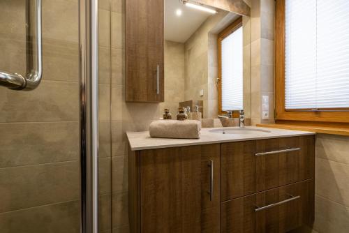 Koupelna v ubytování Apartament na Skałce