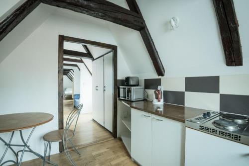 Una cocina o cocineta en Charles Bridge Hostel & Apartments