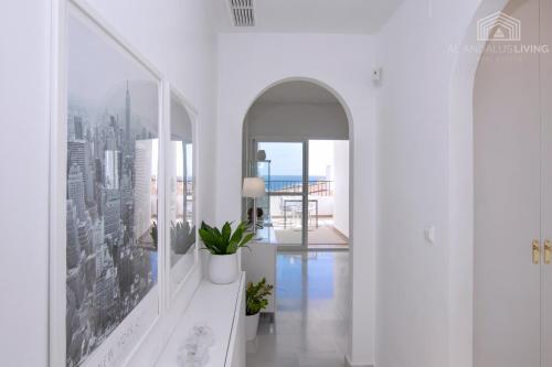 Koupelna v ubytování Scandinavian style apartment with amazing sea views and south west facing sunny terrace in Miraflores walking distance to the beach!