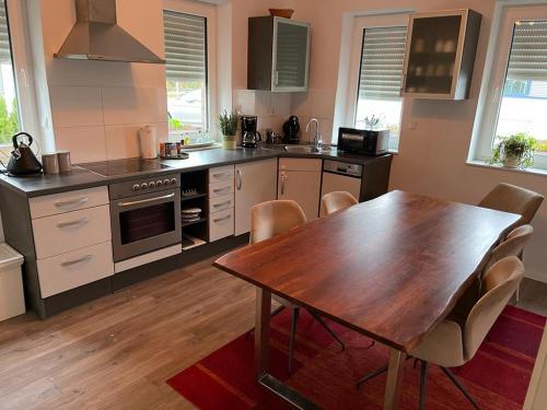 Kuchyň nebo kuchyňský kout v ubytování Lux Apartmant 2 Westerstede