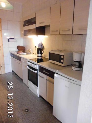 Dapur atau dapur kecil di Gästehaus Auhagen