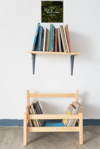 a wooden shelf with books on a wall at NAPPO Room 2 Alajuela, Heredia,SJO,5min from airport NO PARKING in Guácima