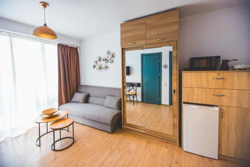 Una cocina o zona de cocina en Cozy Apartment in Bakuriani, Apart Hotel Art, Kokhta