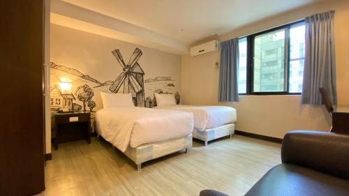 Postel nebo postele na pokoji v ubytování New Generation of Boutique Business Hotel