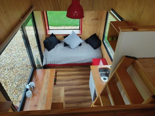 Posezení v ubytování Quyé Tiny House