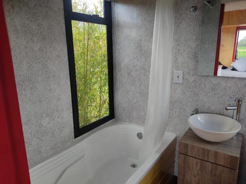 Koupelna v ubytování Quyé Tiny House