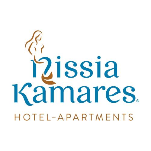a logo for a hotel apartments at Nissia Kamares in Kardamaina
