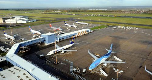 a group of airplanes parked at an airport at Donington Cottage Apt 7 in Castle Donington