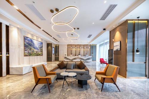 Гостиная зона в Atour Hotel Wuhan International Plaza Tongji Medical College of HUST