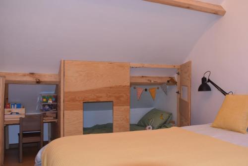 Cama o camas de una habitación en Le Gîte du Pic Vert