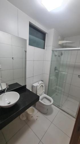 Koupelna v ubytování Apartamento Iloa Residence com cara de resort!