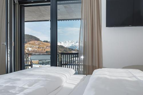 Posteľ alebo postele v izbe v ubytovaní APART HERZOG - URBAN LUXURY LIFESTYLE direct at Steinbergpiste and Steinbergbahn