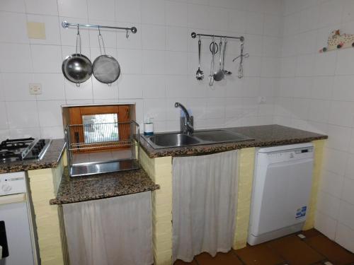 a kitchen with a sink and a dishwasher at La Silla de la Reina in Navarredonda de Gredos