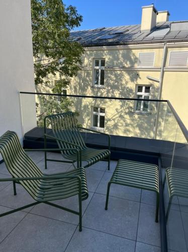 Balkón nebo terasa v ubytování Warszauer Hotel