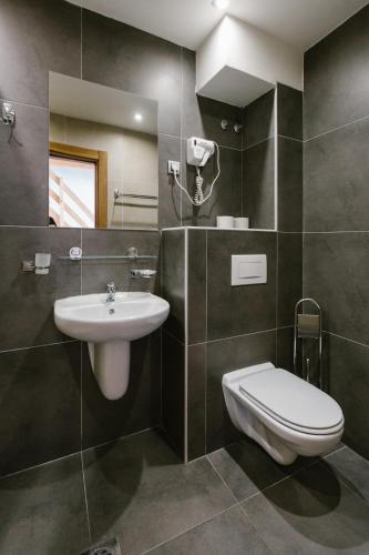 a bathroom with a white toilet and a sink at Rtanj Kopaonik Eco Resort & Spa in Kopaonik
