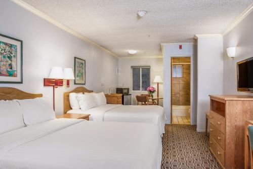 Hotel Buena Vista - San Luis Obispo tesisinde bir odada yatak veya yataklar