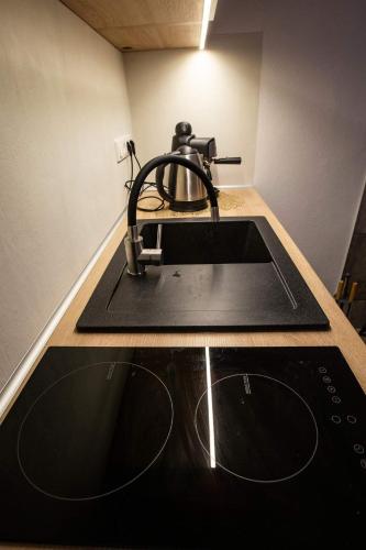 Dapur atau dapur kecil di Szőcs-birtok Apartments