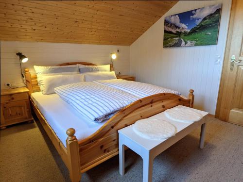 Säng eller sängar i ett rum på Ferienhaus Vakanz