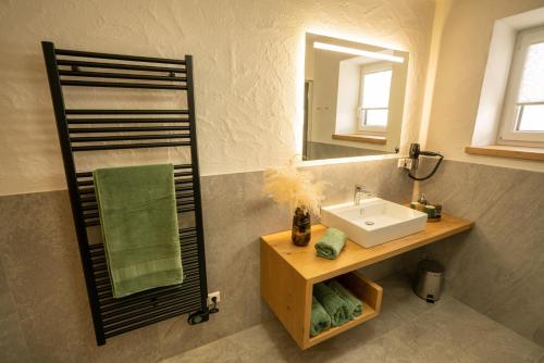Kúpeľňa v ubytovaní Bergzauber Appartements