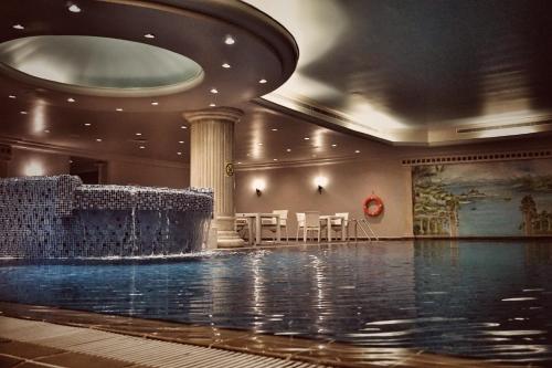 イスタンブールにあるEresin Hotels Topkapıのスイミングプール付きのホテルルーム内のスイミングプール