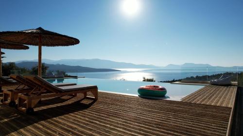 Zdjęcie z galerii obiektu Rachi Sea View Blue Villa w mieście Katouna