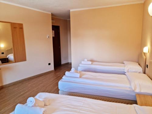 Postel nebo postele na pokoji v ubytování Hotel San Carlo, tra Bormio e Livigno