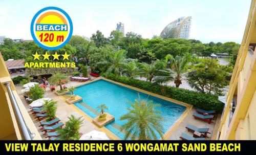 an advertisement for a swimming pool at a resort at View Talay Residence 6 Wongamat Sand Beach in North Pattaya