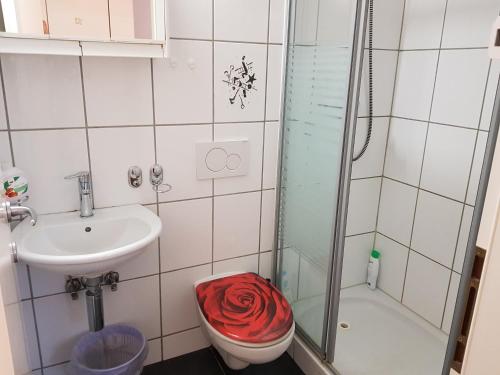 Koupelna v ubytování Bellpark Hostel