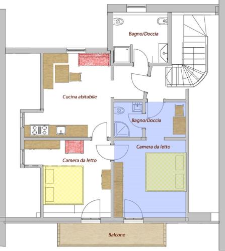 a floor plan of a house at Schildberghof Panorama in Siusi