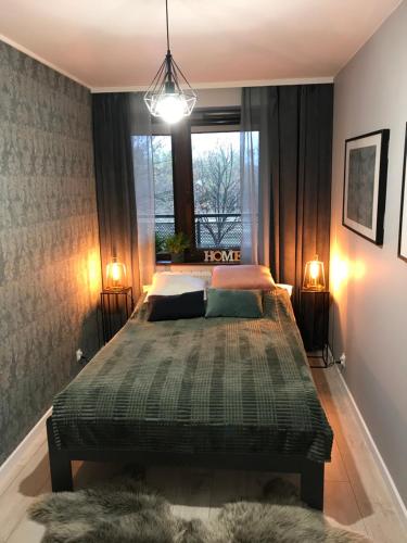 Un pat sau paturi într-o cameră la Apartament Marmot