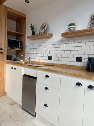 Kuchyň nebo kuchyňský kout v ubytování 126 Suite “Centro”