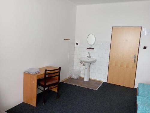 Koupelna v ubytování Pension Hraničář