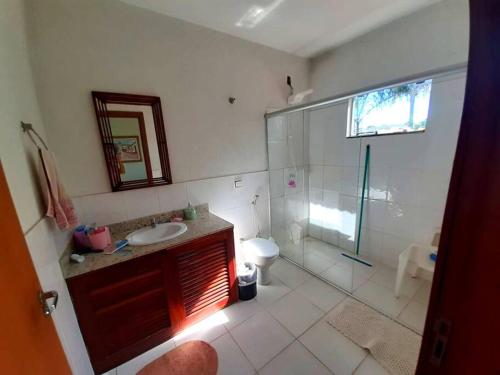 Koupelna v ubytování Vila Shangri-La - Chalé Beira Lago